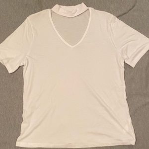 White Scoop Neck Shirt